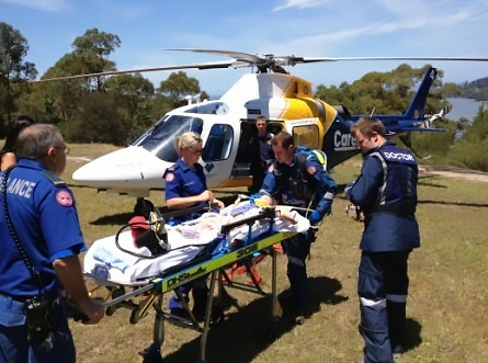 Young girl airlifted after fall from window